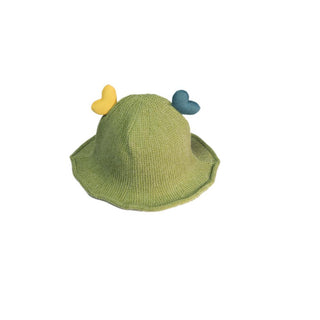 Babyqlo Sun Hat with applique detail for little girls - green