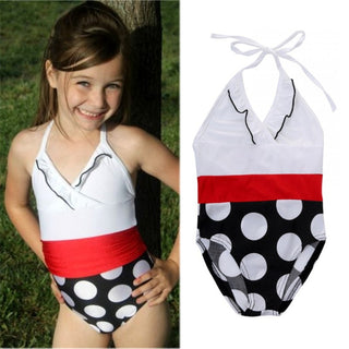 Classic Polka Princes Swimsuit for Girls - shopfils.com