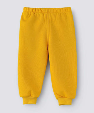 Babyqlo Full Length Lounge Pant With text Printed - Yellow
