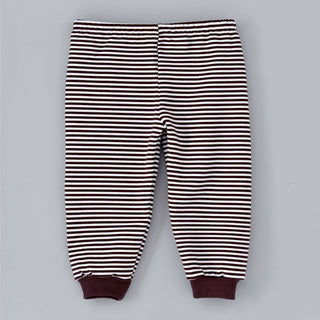 Babyqlo Full Length Stripes pattern Lounge Pant - Brown