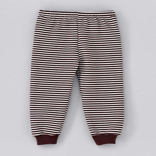 Babyqlo Full Length Stripes pattern Lounge Pant - Brown