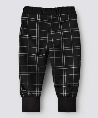 Babyqlo Full Length Black Checks pattern Lounge Pant