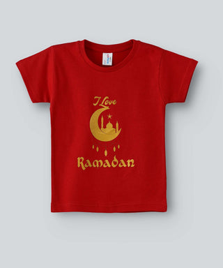 Babyqlo I Love Ramadan Tshirt for boys and girls - Red