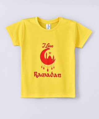 Babyqlo I Love Ramadan Tshirt for boys and girls - Yellow