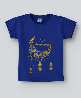 Babyqlo Eid Mubarak Tshirt for boys and girls - Blue