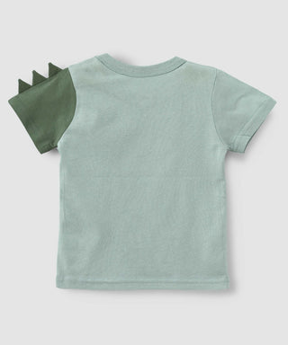 Babyqlo Croc Printed Cotton T-Shirt - Green