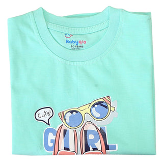 Babyqlo Shoes printed cotton short sleeve tee for girls