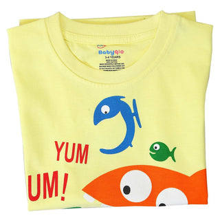 Babyqlo Funny fishes printed cotton t-shirt for boys