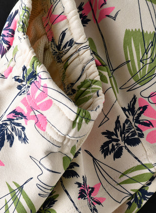 Floral Tropical All Over Print Shorts - Multicolor
