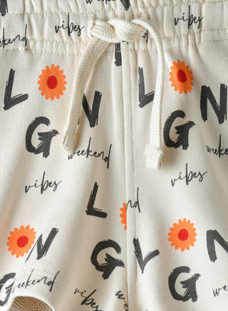 Weekend Vibes All Over Print Shorts - Multicolor