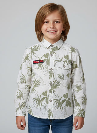 Boys All Over Printed Cotton Casual Shirt