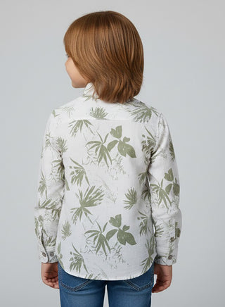 Boys All Over Printed Cotton Casual Shirt