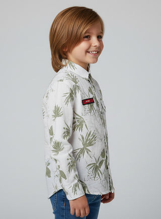 Boys All Over Printed Cotton Casual Shirt