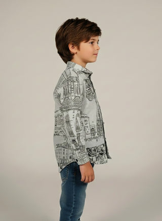 Kids Stylish Printed Cotton Shirt