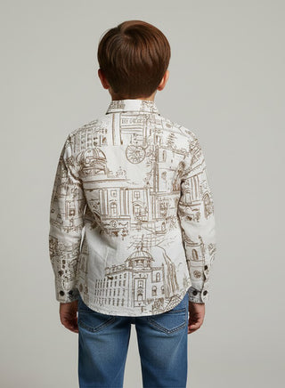 Boys Printed Cotton Summer Casual Shirt