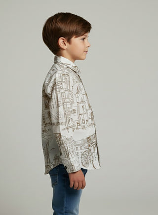 Boys Printed Cotton Summer Casual Shirt