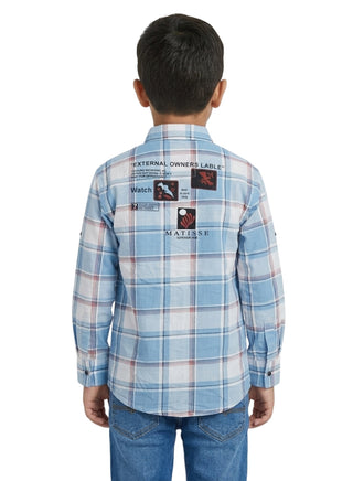 Kids Checked Full Sleeve Shirt