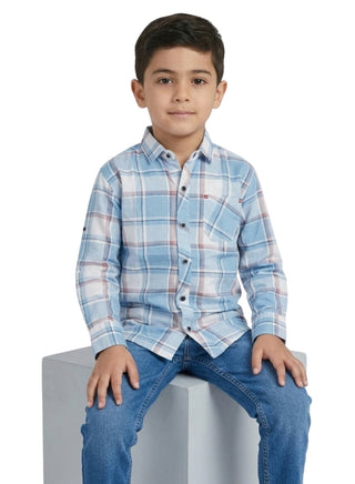 Boys patterned cotton casual shirt for kids
