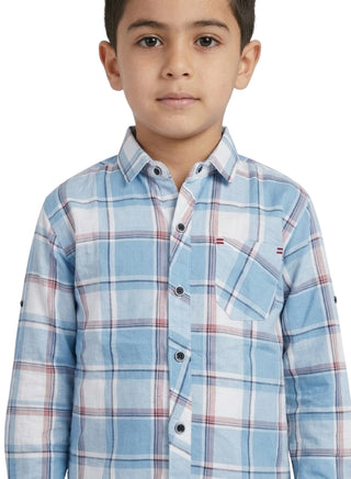 Kids Checked Full Sleeve Shirt
