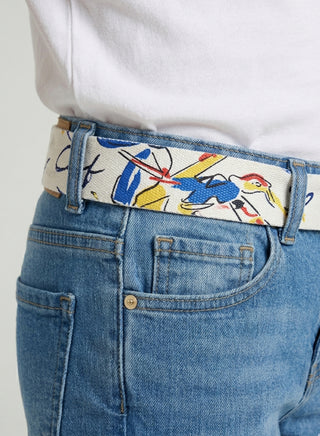 Girls Tie Belt Adjustable Waist Slim Jeans