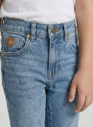 Boys Classic Blue Adjustable Waist Slim Jeans