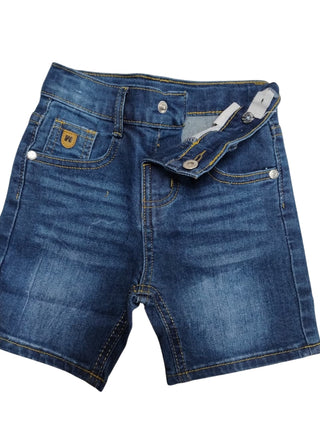 Boys Classic Blue Adjustable Waist Denim Shorts