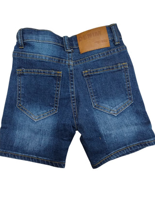 Boys Classic Blue Adjustable Waist Denim Shorts