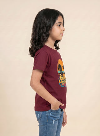 Girls Summer Vibes Graphic T-Shirt