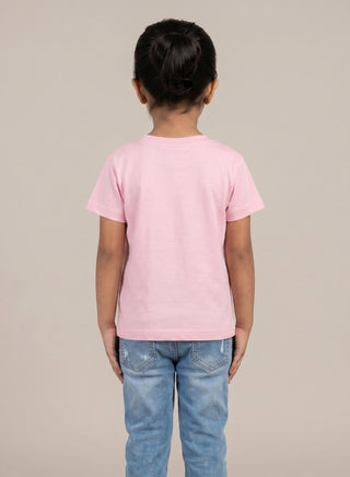 Girls Cute  Cat Love Pink T-Shirt