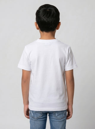 Boys Cool Robot White T-Shirt