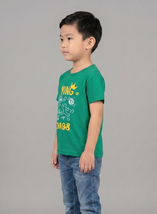 Boys King Of Chaos Green T-Shirt