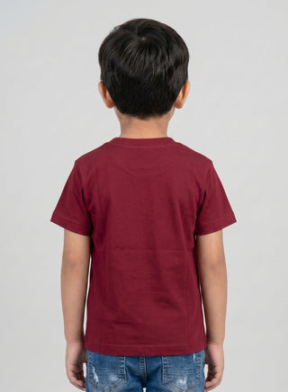Boys Little Tiger Maroon T-Shirt