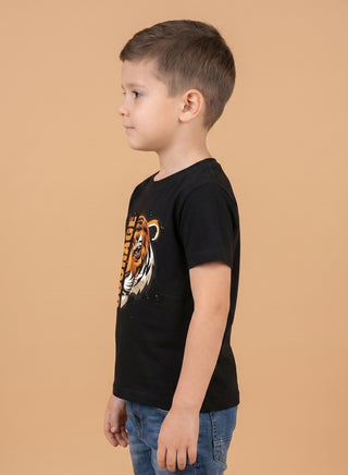 Boys Courage Tiger Black T-Shirt