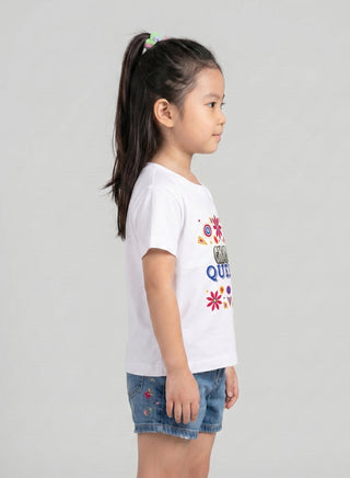 Girls Chaos Queen White T-shirts