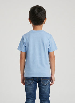 Boys Basketball Print Blue T-Shirt