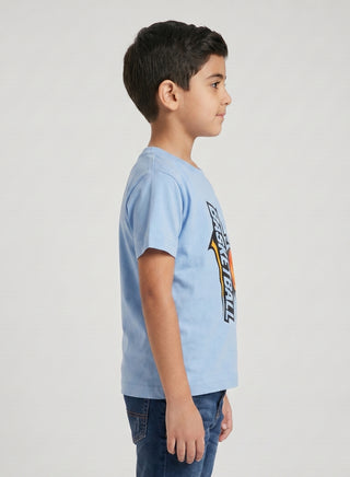 Boys Basketball Print Blue T-Shirt