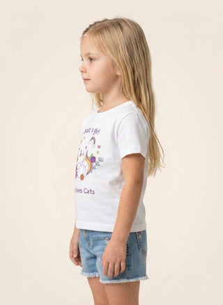 Girls Cute Cat Unicorn T-shirts