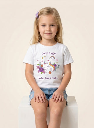 Girls Cute Cat Unicorn T-shirts