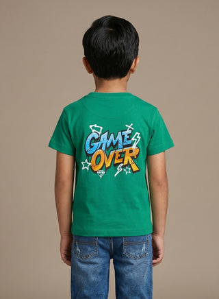 Boys Game Over Green Back T-Shirt