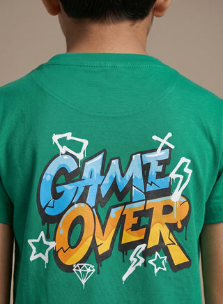 Boys Game Over Green Back T-Shirt