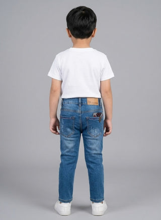 Boys Classic Blue Washed Denim Jeans