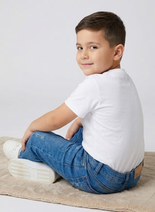 Boys Classic Blue Washed Denim Jeans