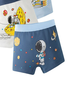Boys Cotton Space Adventure Boxer Pack of 4