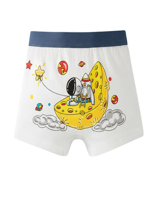 Boys Cotton Space Adventure Boxer Pack of 4