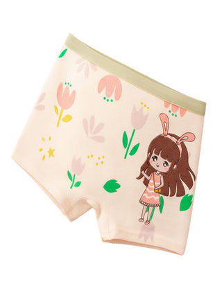 Girls Cotton Fruit Print Briefs Pack of 4