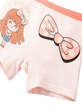 Girls Cotton Fruit Print Briefs Pack of 4