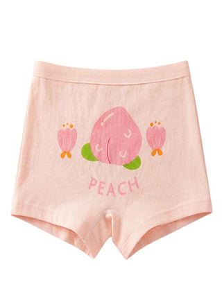 Girls Cotton Fruit Print Briefs Pack of 4