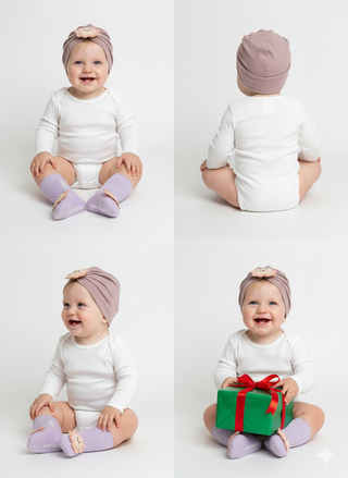 Soft Cotton Baby Cap and Socks Set