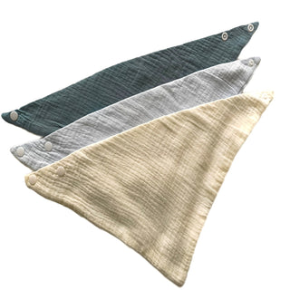 Baby Bandana Bibs Set of 3 Cotton