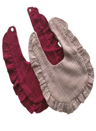 Cotton Muslin Baby Bibs Set of Two